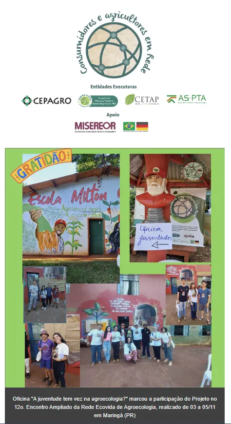 Foto da notícia “Oficina direcionada à juventude foi realizada no Encontro Ampliado da Rede Ecovida de Agroecologia – EARE 2023”