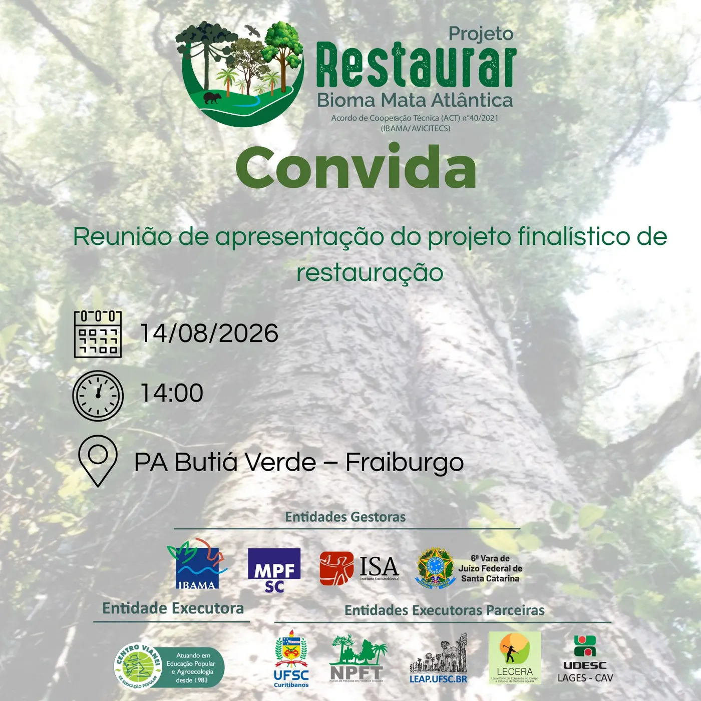 Foto da notícia “Projeto Restaurar apresenta novo projeto finalístico aos assentamentos beneficiários”