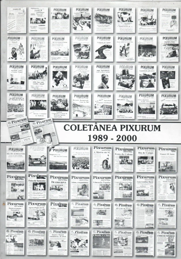 Capa da coletânea do Pixurum, edições de 1989 a 2000